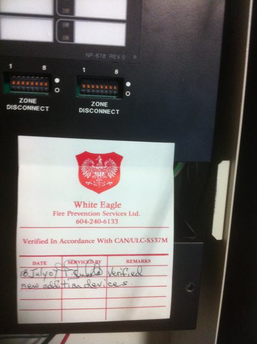 White Eagle Verification Lable