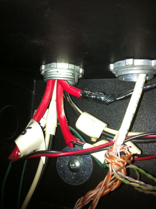 Cable exit from common control.