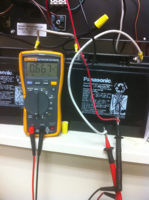 Supervisory battery test.