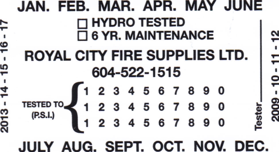 Hydro-Test Label