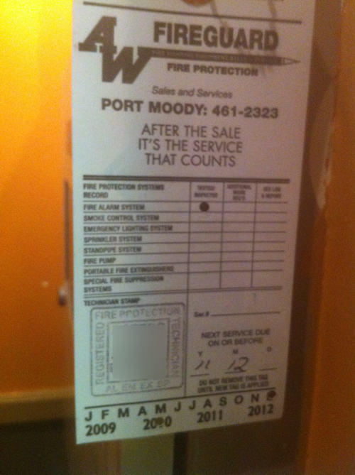 Incomplete AW Fireguard Tag