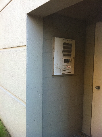 Mirtone 8000 Series Fire Alarm Control mounted outdoors.